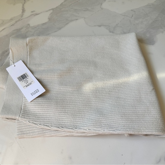 Eileen Fisher Silk & Organic Ribbed Cotton Skirt Bone Size...